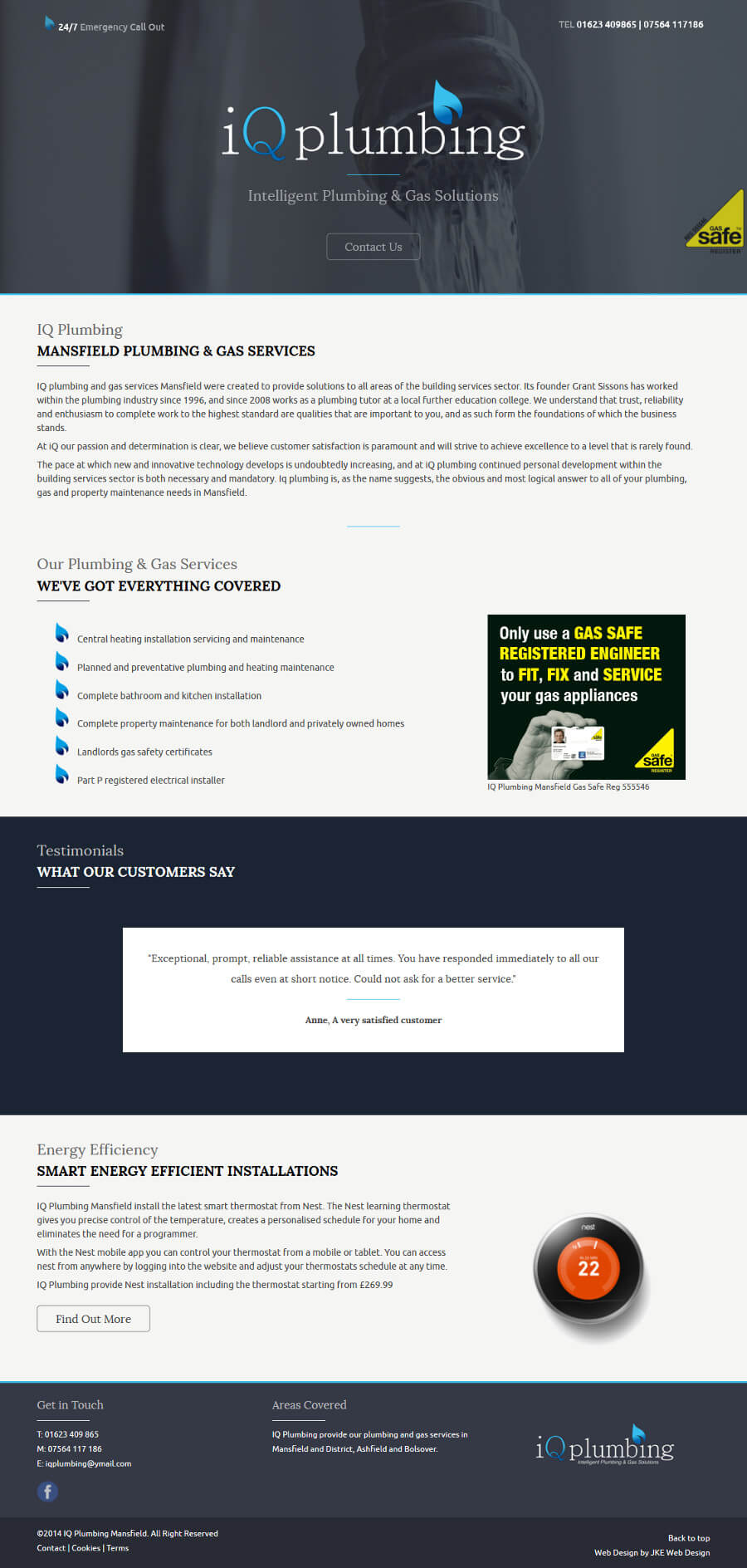 IQ Plumbing website